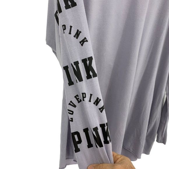 Pink super soft Size L T-shirt cut out black dog logo Womens 1911 Long Sleeve - Picture 4 of 9